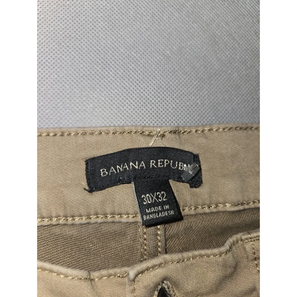 Banana Republic Pants Men 30x32 Khaki Tan Stretch Chino Casual Trousers